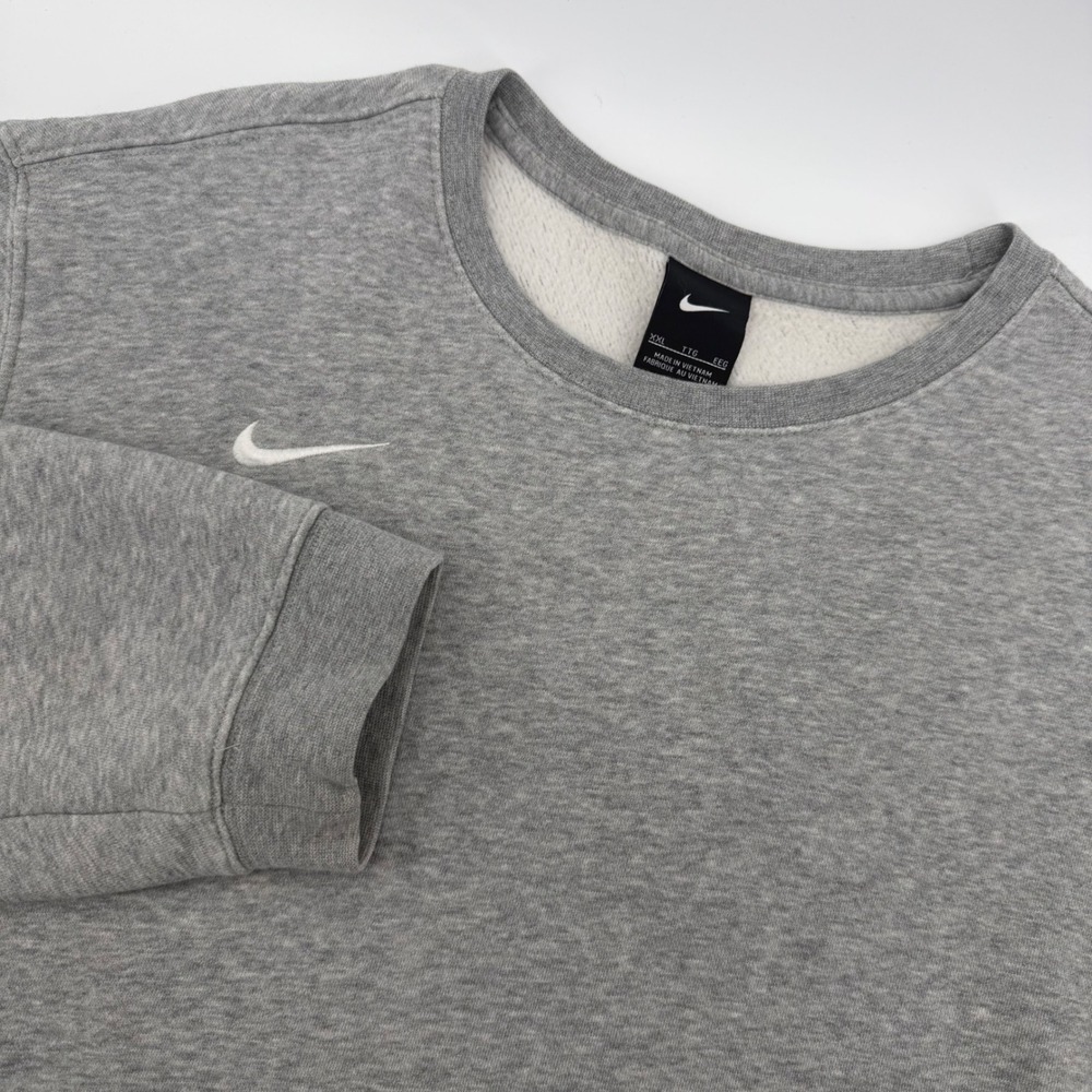 Nike Sweatshirt Men XXL Gray Pullover Crewneck Swoosh sweater